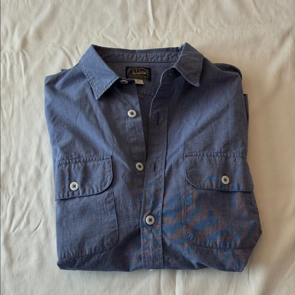 J. Crew Blue Casual Button-Down Shirt